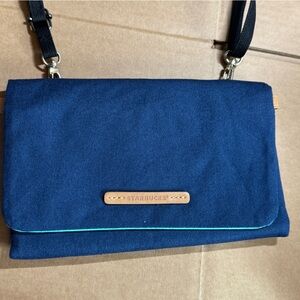 Starbucks korea x Rawrow Collaboration official Foldable Navy Cross Bag Limited